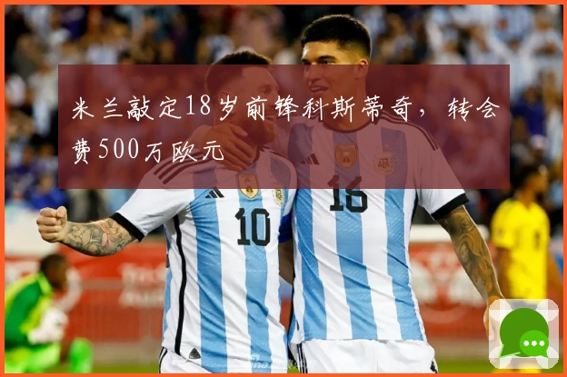 米兰敲定18岁前锋科斯蒂奇，转会费500万欧元